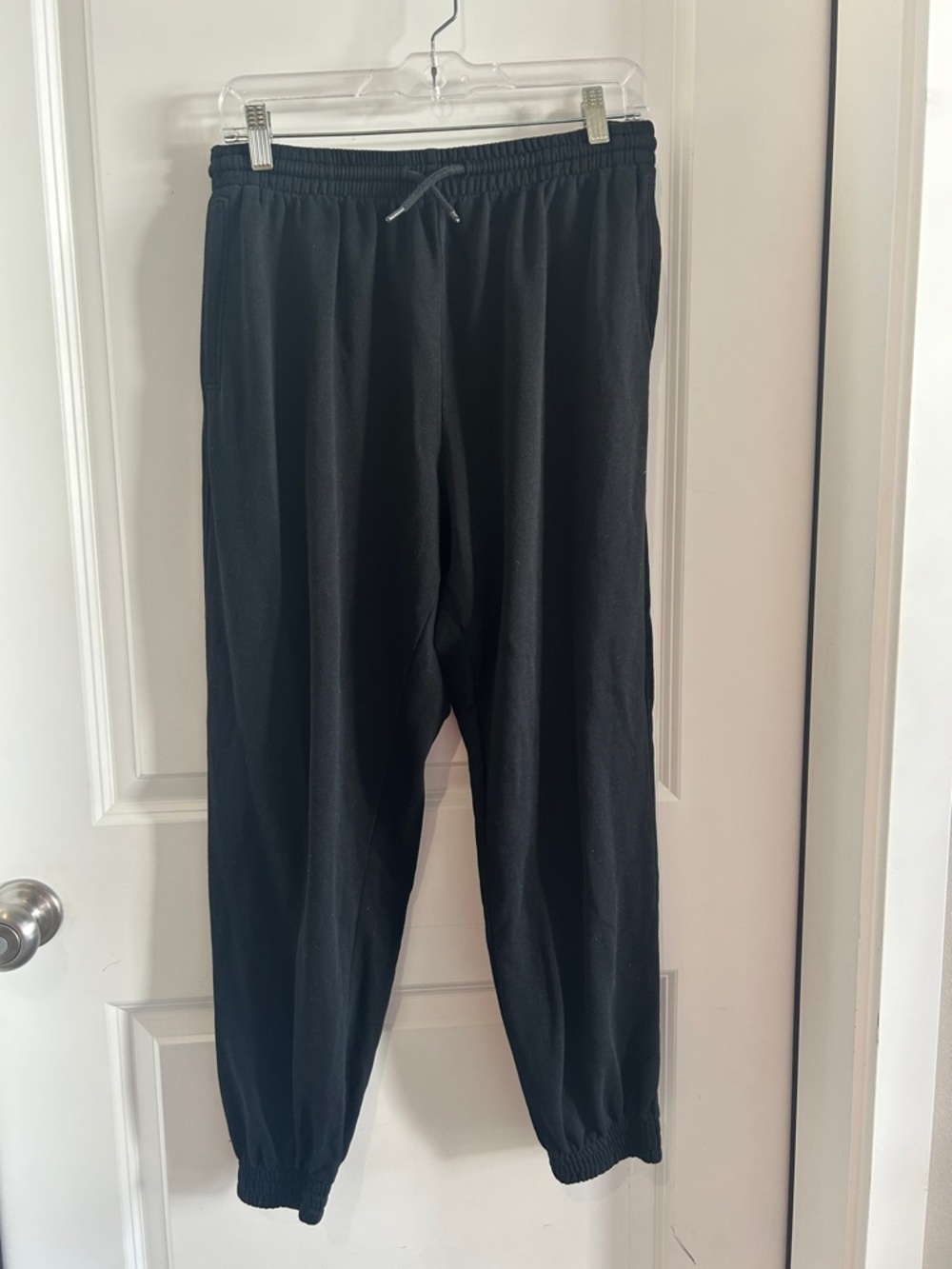 Black H&M Elastic-Waist Jogger Pants